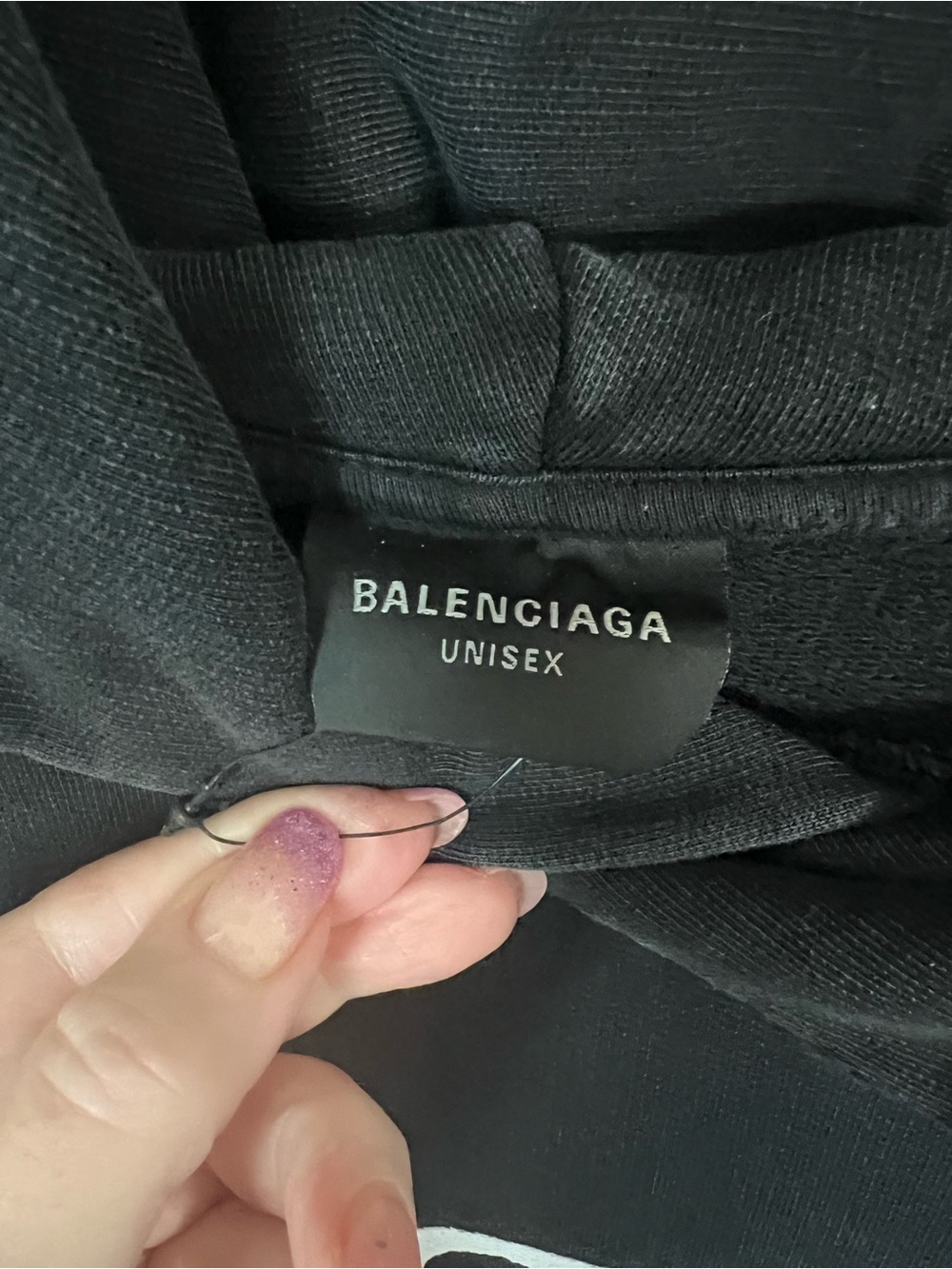 New with plastic hang tag Balenciaga unisex distressed hooded sweatshirt - Picture 3 of 6